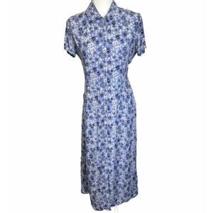 Vtg. 90’s Old Navy Womens Sz. 2 Maxi Dress Floral Daisy Cottagecore Button Front